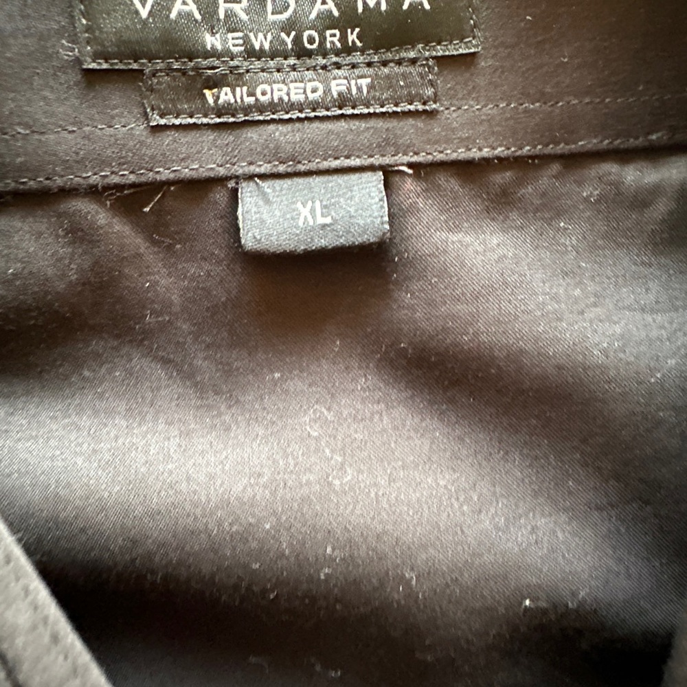 Vardama New York men's Shirt Black Button down Size Extra Large - Picture 6 of 7